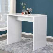 RRP £280 Boxed Glacier Rectangular Bar Table In White High GlossRRP £280 Boxed Glacier Rectangular B
