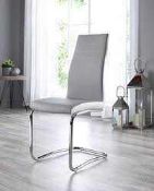 RRP £160 Boxed Pescara Grey Dining Chairs