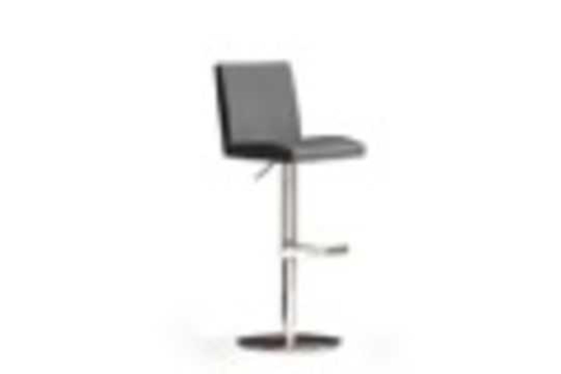 RRP £230 Boxed Lopes Bar Stool In Faux Leather And Stainless Steel Base