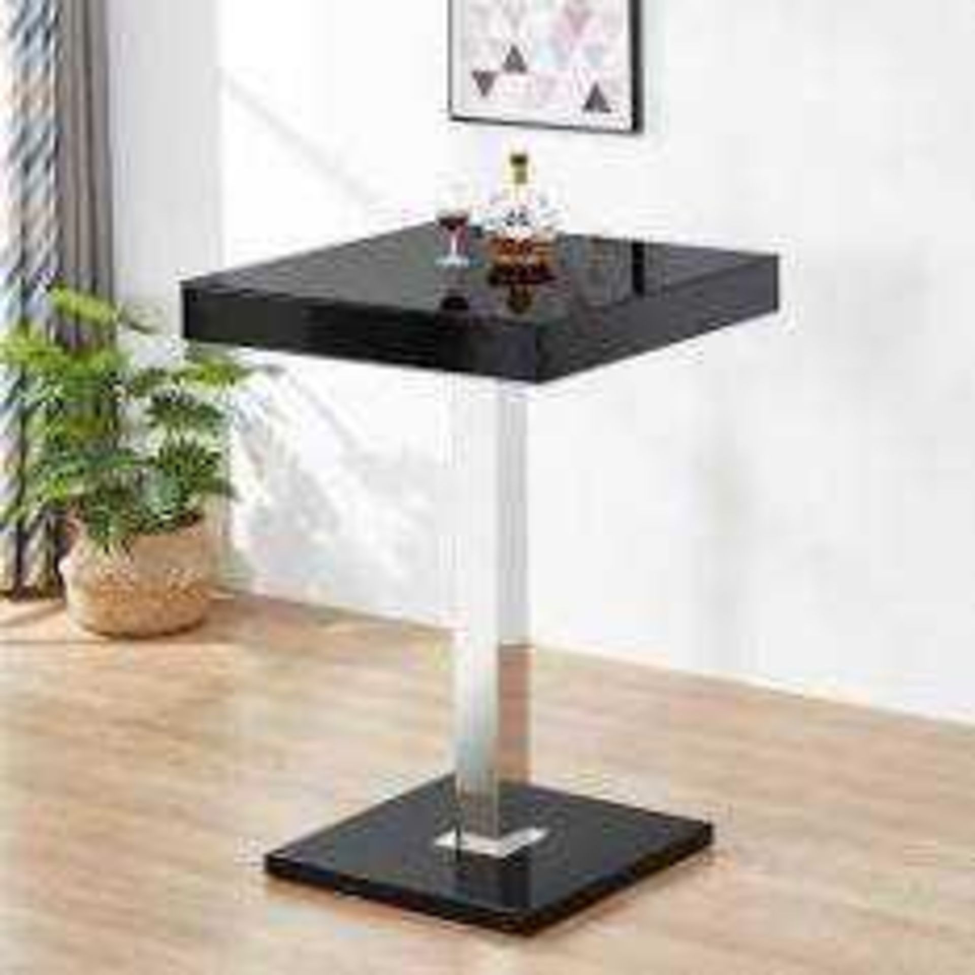 RRP £320 Boxed Topaz Black Top Bar Table