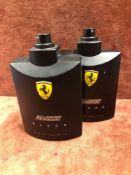 (Jb) RRP £75 Lot To Contain 2 Unboxed 125Ml Tester Bottles Of Ferrari Scuderia Black Eau De Toilette