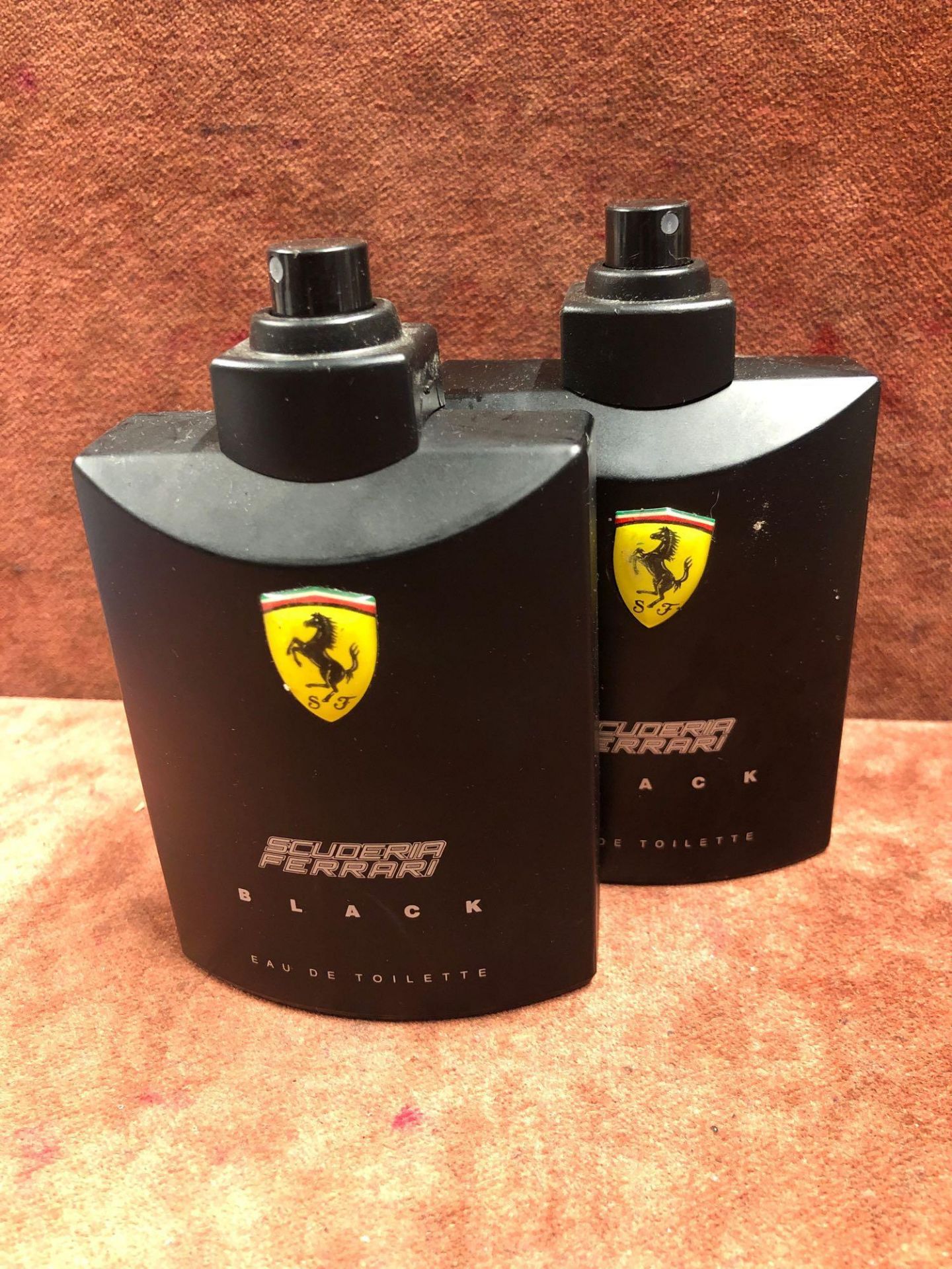 (Jb) RRP £75 Lot To Contain 2 Unboxed 125Ml Tester Bottles Of Ferrari Scuderia Black Eau De Toilette