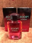 (Jb) RRP £75 Lot To Contain 2 Unboxed 75Ml Tester Bottles Of Joop Homme Splash Aftershave Ex-Display