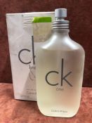 (Jb) RRP £60 Boxed 200Ml Tester Bottle Of Calvin Klein Ck One Eau De Toilette Spray Ex-Display