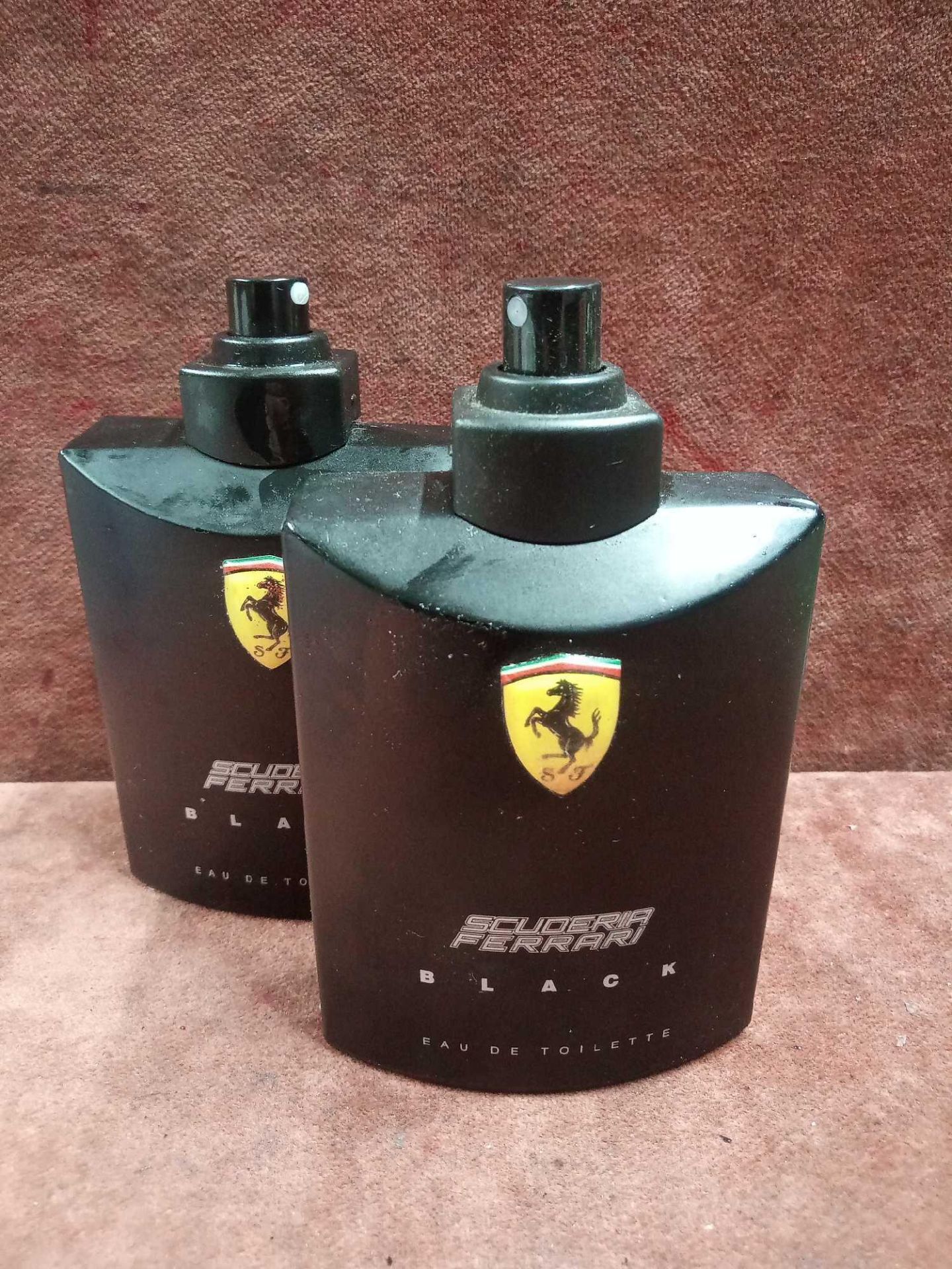 (Jb) RRP £75 Lot To Contain 2 Unboxed 125Ml Tester Bottles Of Ferrari Scuderia Black Eau De Toilette