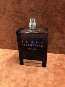 (Jb) RRP £75 Unboxed 100Ml Tester Bottle Of Salvatore Ferragamo Acqua Essenziale Blu Eau De Toilette