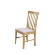 (Ar) RRP £130 Boxed Ankrum Slat Back Side Chair In Light Oak.