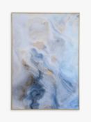 RRP £230 Boxed Libra Abstract Blue/Gold Wall Art Piece