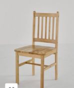 RRP £150 Boxed Malay Dining Chair With Wooden Seat On Natural
