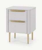 (Ar) RRP £220 Boxed Ebro Bedside Table In Grey.