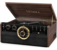RRP £160 Boxed Victrola Record Player Modern Itut-420-Mbk-Eu Bluetooth