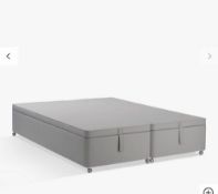 RRP £670 Boxed John Lewis & Partners Maxi Store Divan Storage Bed, Double, Canvas Steel