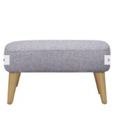 RRP £200 Unboxed John Lewis Bailey Footstool Harbor Grey With Tapered Legs