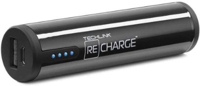 (Ar ) RRP £75 Lot To Contain 5 Brand New Boxed 2600Mah Techlink Re-Charge Portable Charger For Iphon