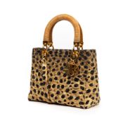 RRP £2800 Christian Dior Yellow/Black Rare Vintage Lady Leopard Handbag EAG4517 Grade A (Please