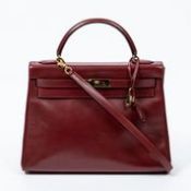Rare Hermes Kelly Retourne Shoulder Bag in Dark Red - AAQ6253 - Grade A Please Contact Us Directly