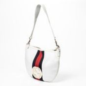 RRP £1540 Gucci Wed Logo Hobo Shoulder Bag in White - AAN2850 - Grade A Please Contact Us Directly