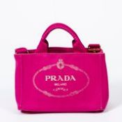 RRP £995 Prada Canapa Tote Shoulder Bag In Pink Canvas AAP0208 Grade A - Please Contact Us