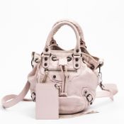 RRP £1670 Balenciaga Mini Pompon Shoulder Bag Light Pink - AAP8392 - Grade AB - Please Contact Us