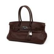 Rare Hermes Birkin Shoulder Handbag in Chocolate - EAG4332 - Grade AA Please Contact Us Directly For