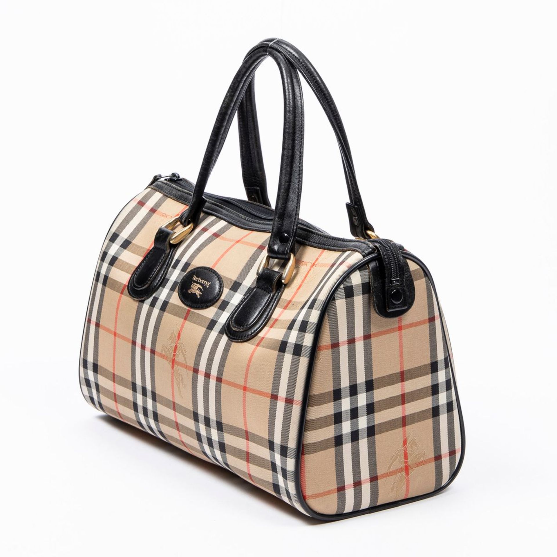 RRP £890 Burberry Rare Vintage Burberry's Boston Bag in Beige/Black AAP8310 Grade AB Please - Image 2 of 4