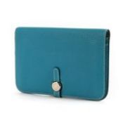 RRP £1680 Hermes Dogon Duo Wallet in Bleu Jean - AAP1426 - Grade A Please Contact Us Directly For