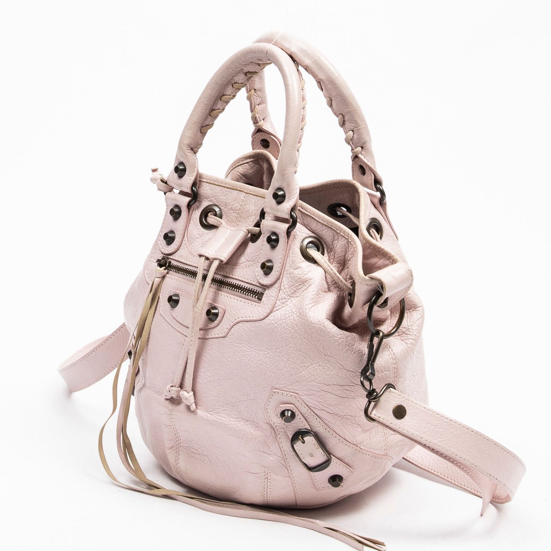 RRP £1670 Balenciaga Mini Pompon Shoulder Bag Light Pink - AAP8392 - Grade AB - Please Contact Us - Image 2 of 4