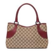 RRP £1190 Gucci Tote Hangbag in Beige and Burgundy - AAL5507 - Grade A Please Contact Us Directly
