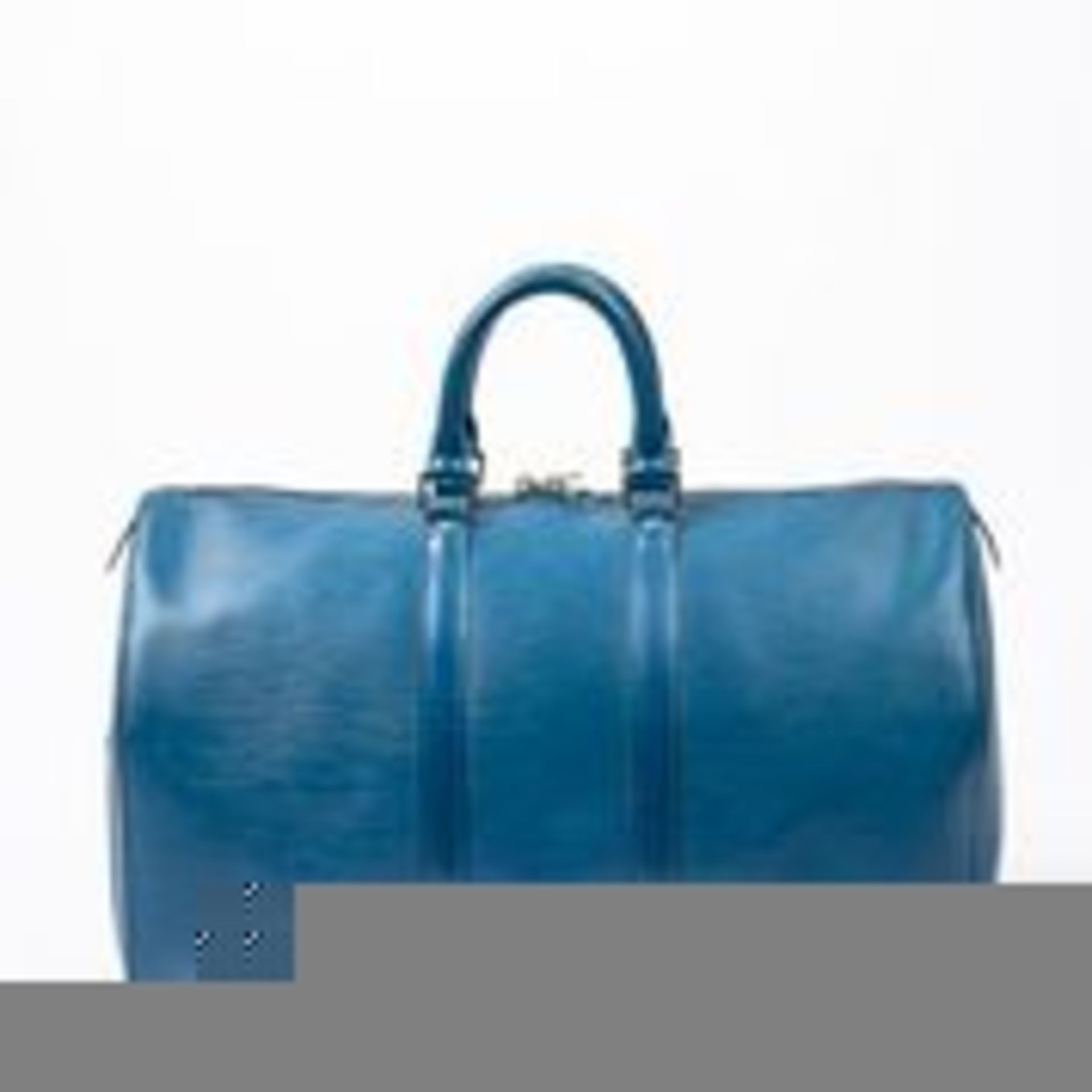 RRP £1315 Louis Vuitton Blue Keepall Travel Bag Calf Leather AAP9510 Grade AB - Please Contact Us