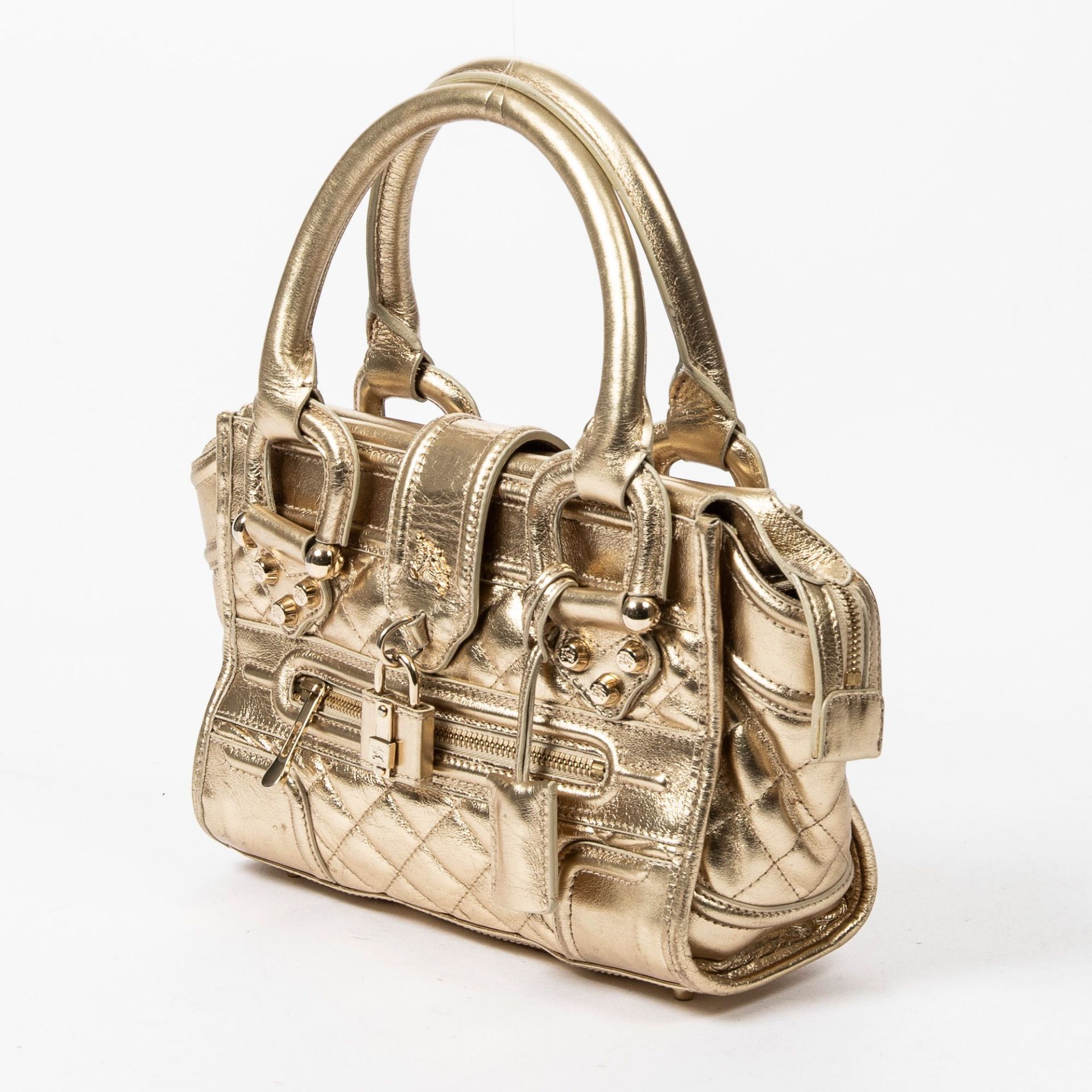 RRP £890 Burberry Prorsum Knight Medium Shoulder Bag in Metallic Gold - AAP4585 - Grade A Please - Image 2 of 3