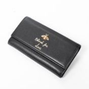RRP £510 Gucci Blind For Love Flap Wallet in Black - AAO4696 - Grade A Please Contact Us Directly