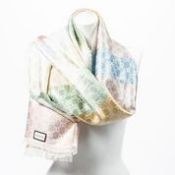 RRP £515 Gucci Scarf in Light Pink and Gold - AAP0070 - Grade AA Please Contact Us Directly For