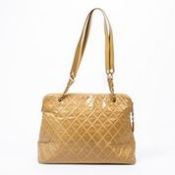 Vintage Chanel Shopping Zip Tote Shoulder Bag in Beige - AAP5535 - Grade B Please Contact Us