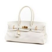 Rare Hermes Birkin Shoulder Handbag in White - EAG4333 - Grade AA Please Contact Us Directly For
