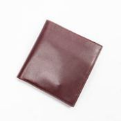 RRP £1080 Hermes Galile Bi-Fold Wallet in Burgundy - AAQ1360 - Grade A Please Contact Us Directly