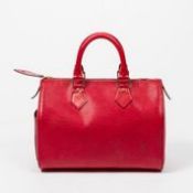 RRP £1410 Louis Vuitton Speedy Shoulder Bag in Red - AAP7661 - Grade A Please Contact Us Directly