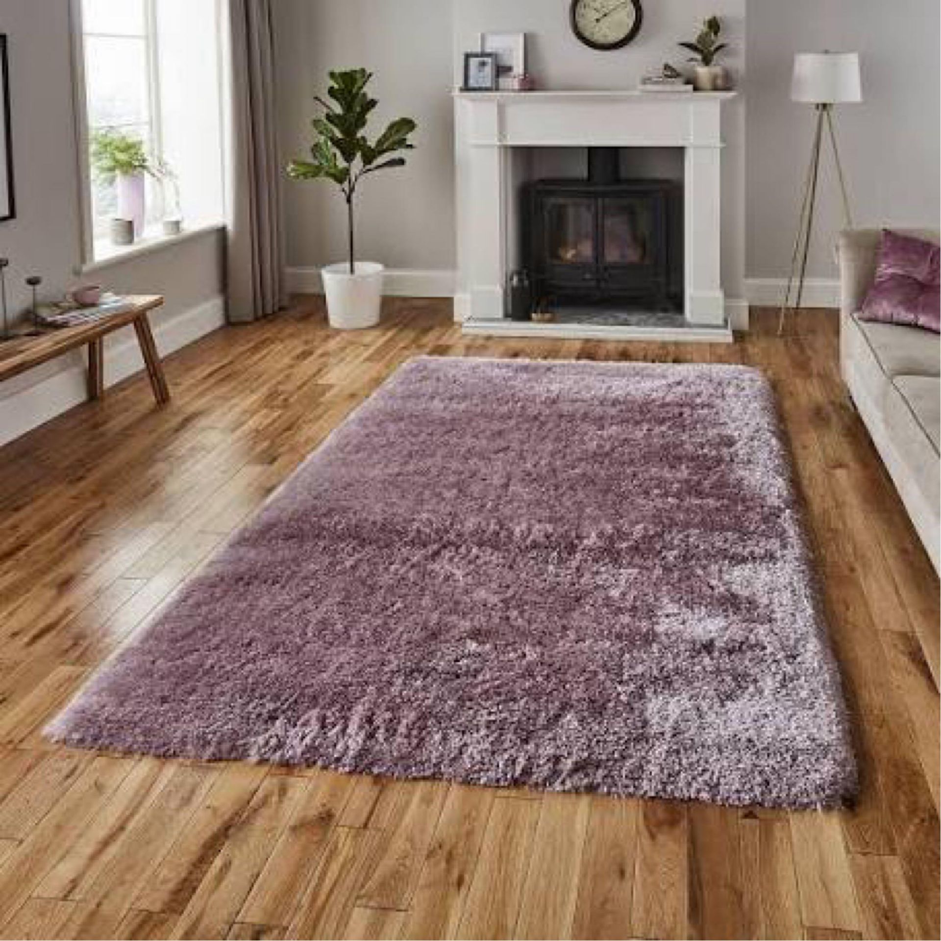 RRP £100 Bagged Cozee Home Pink Shag Floor Rug