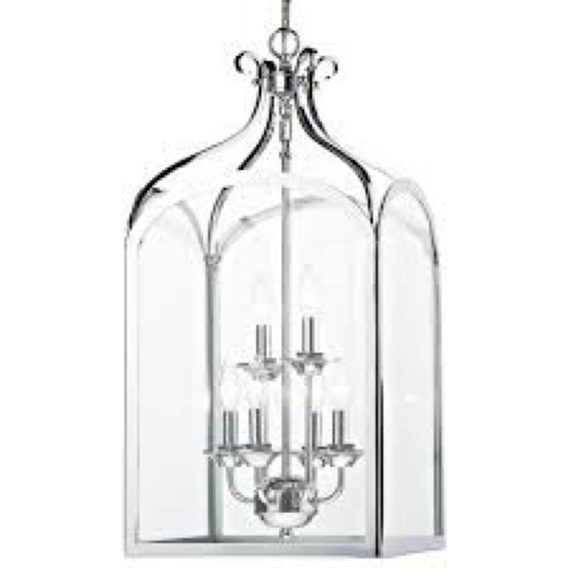 RRP £200 Boxed Senator 6 Light Pendant Polished Chrome Finish