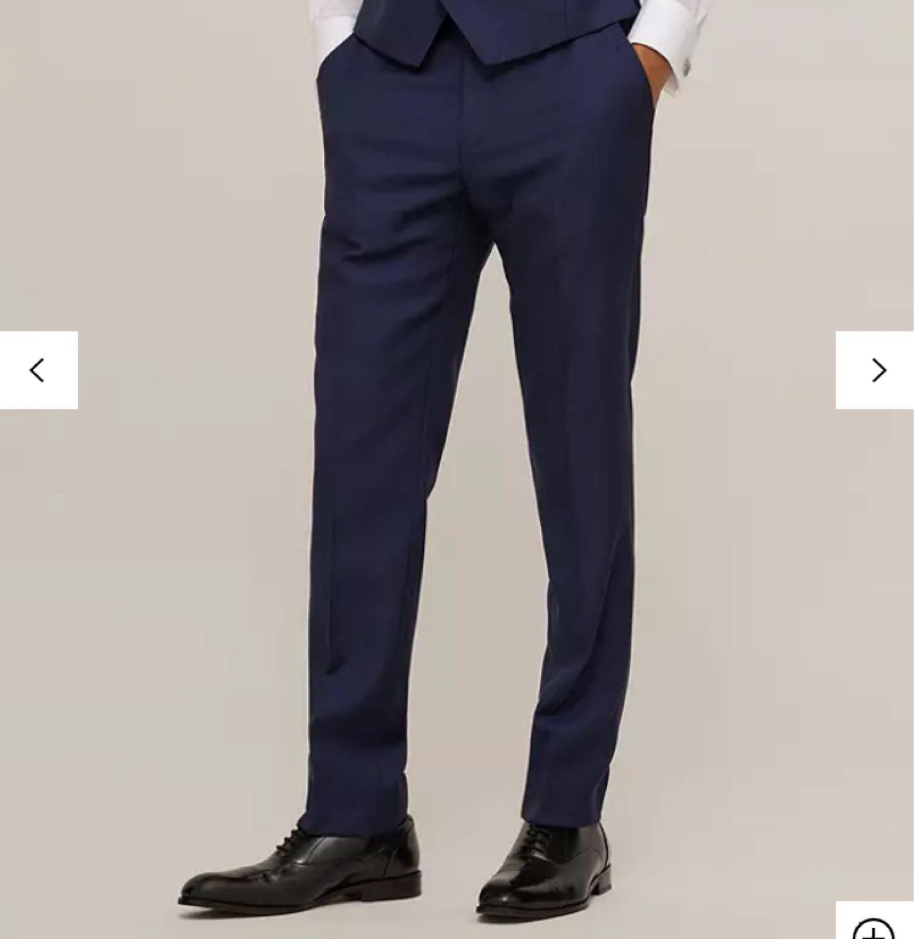 RRP £135 Size 36R Ted Baker Birdseye Wool Designer Suit Trousers