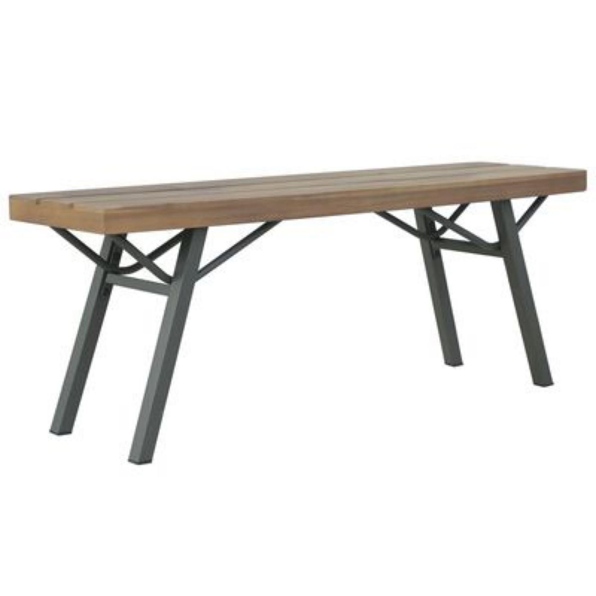 RRP £140 Unboxed Large Solid Wooden Bench (Missing Legs)