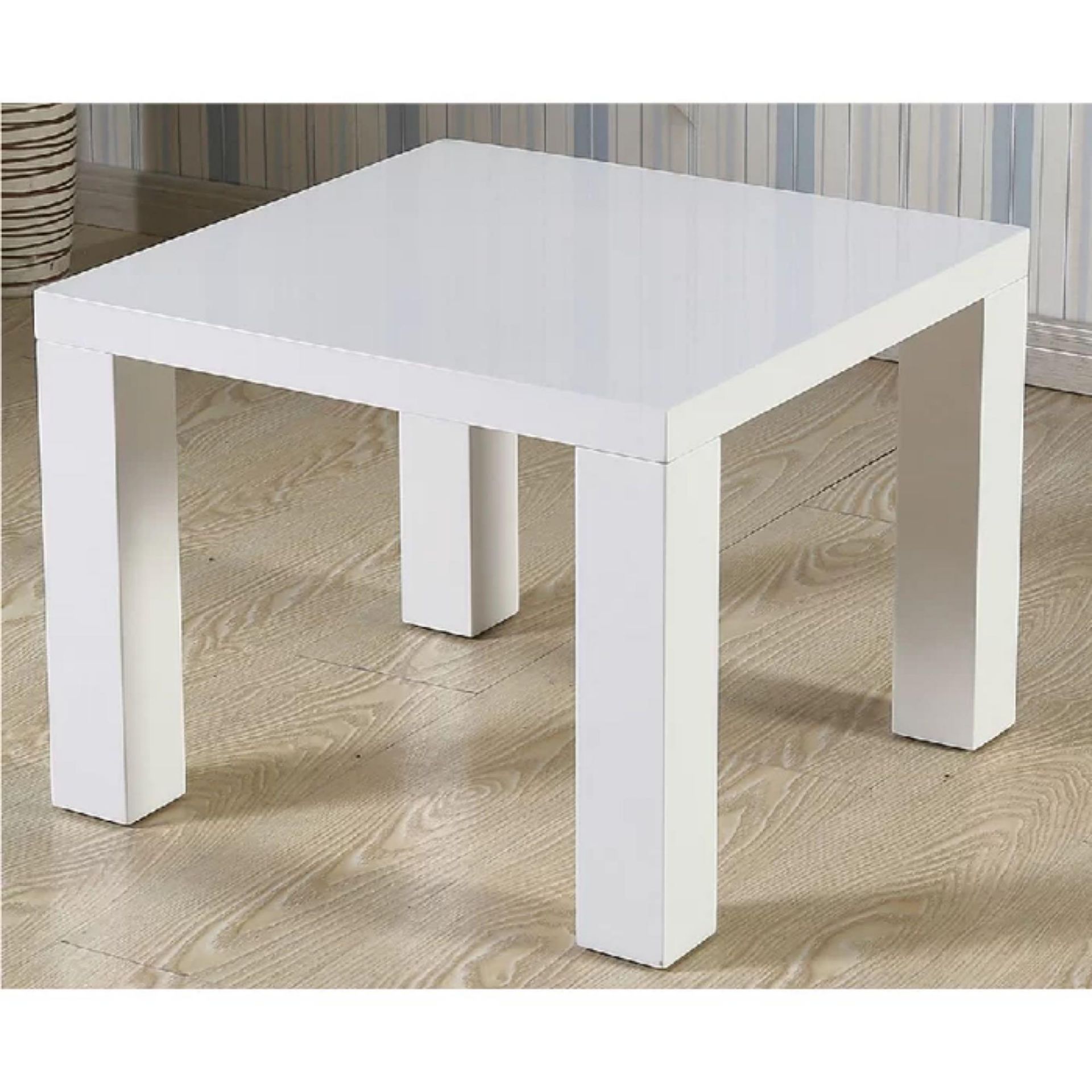 RRP £70 Boxed Designer Wooden Square Coffee Table