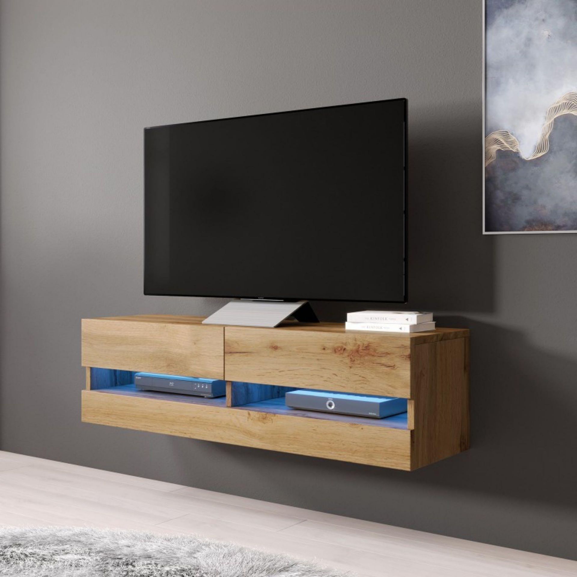 RRP £280 Boxed Fronti Lowboard Tv Stand In White