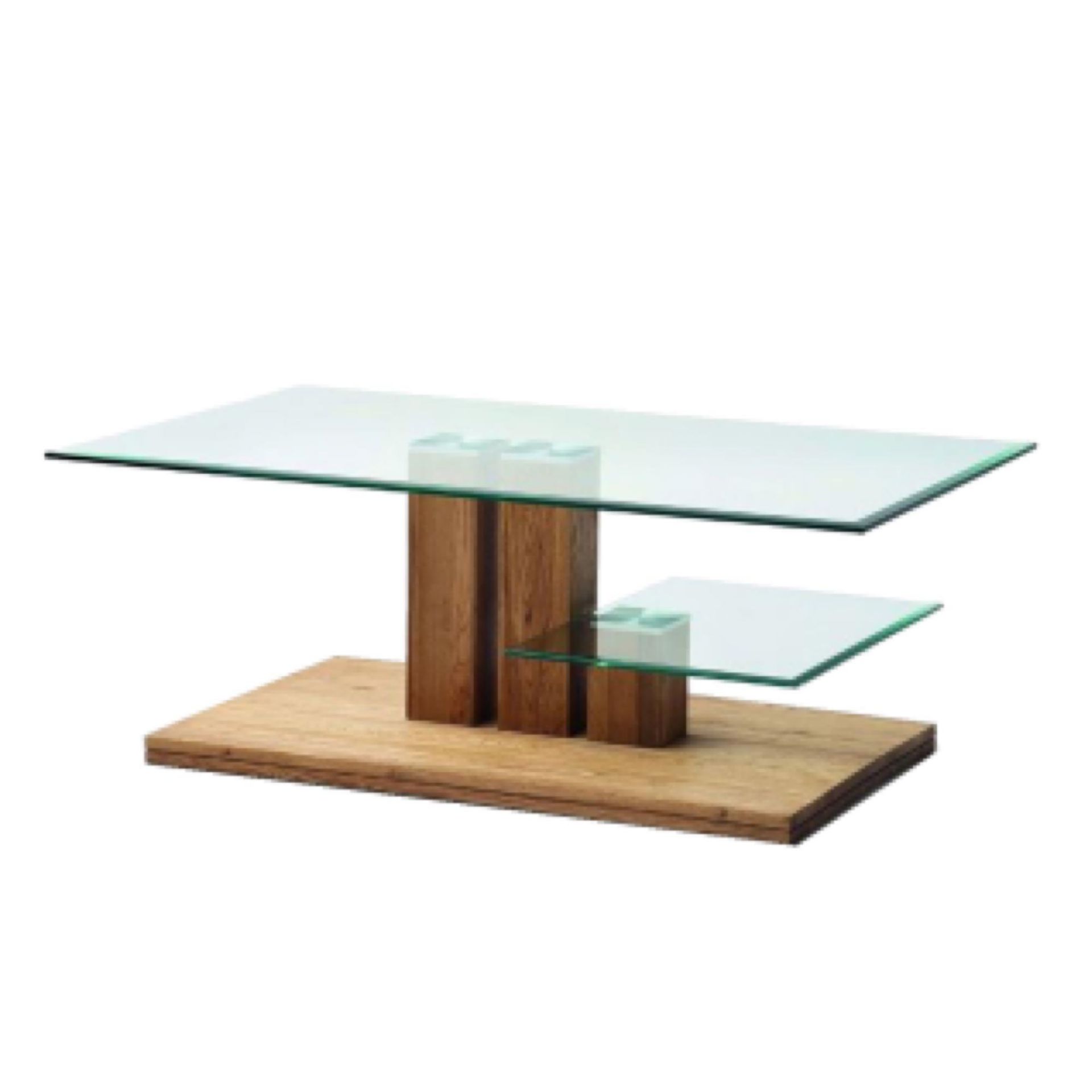 RRP £350 Boxed Paco Glass Top Coffee Table
