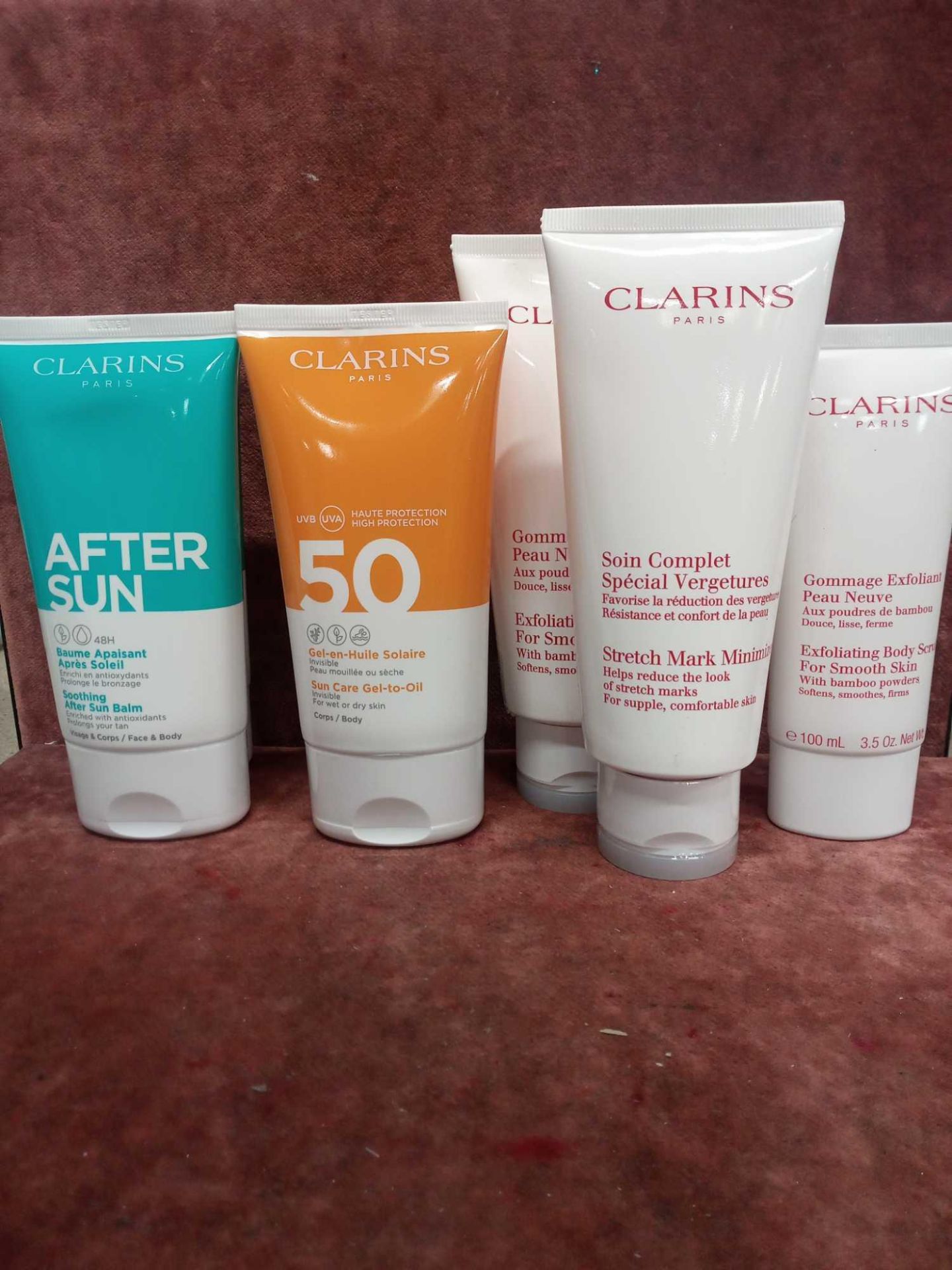 (Jb) RRP £195 Lot To Contain 7 Testers Of Assorted Premium Clarins Products To Include Brand New Sea