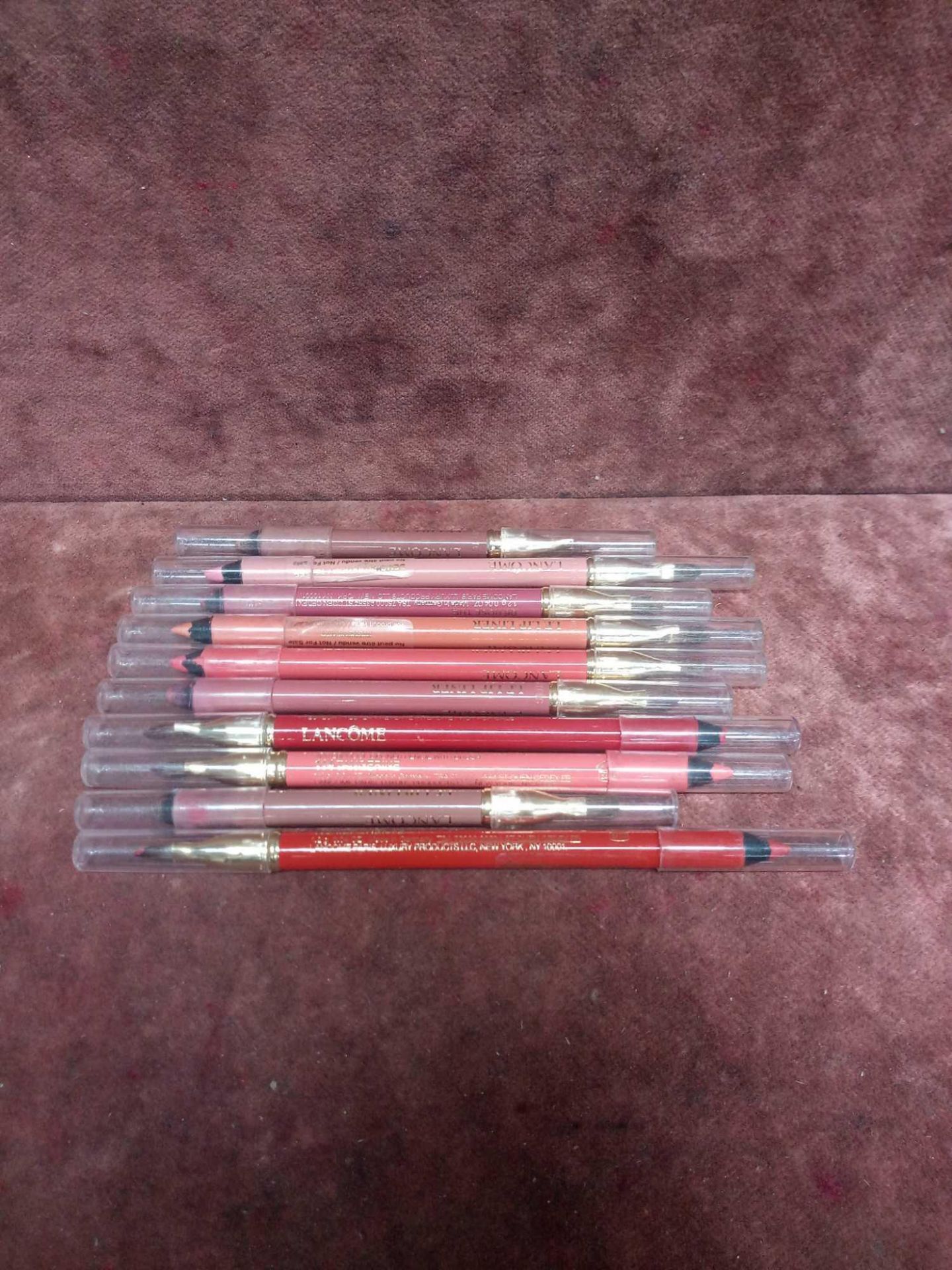 (Jb) RRP £200 Lot To Contain 10 Testers Of Assorted Premium Lancome Lip Liners All Ex-Display And As