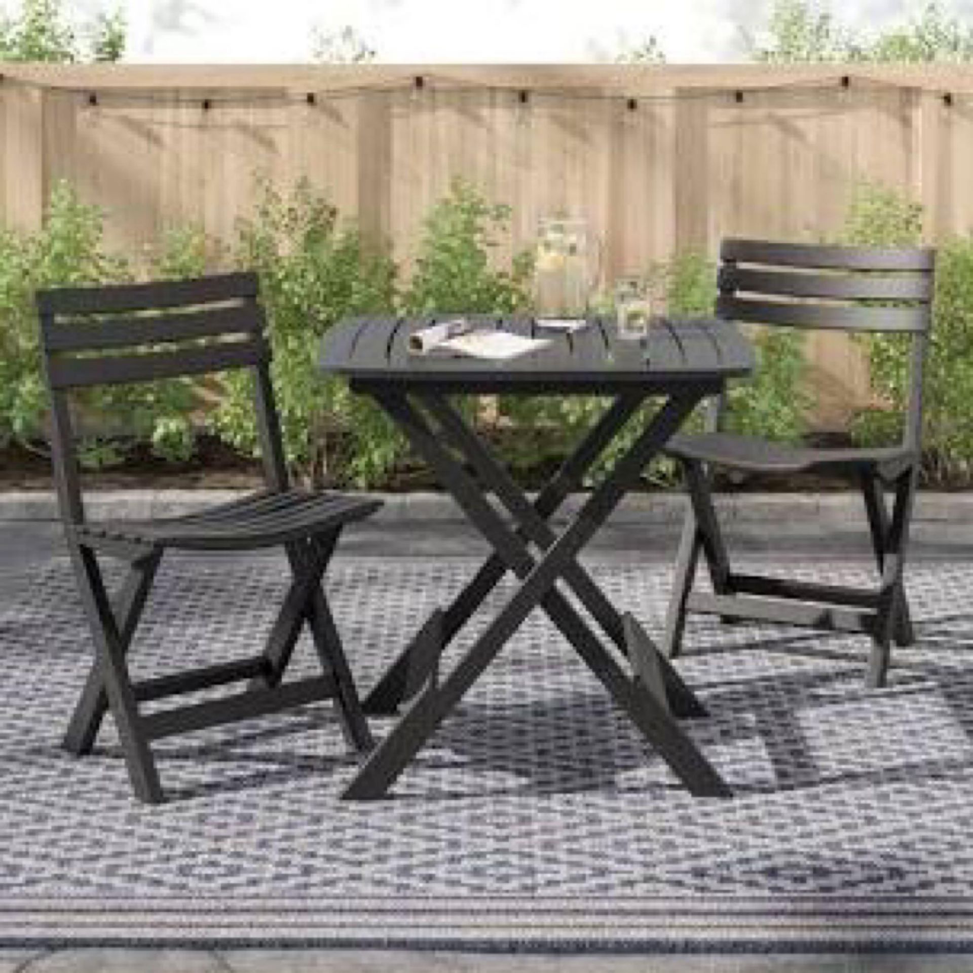 RRP £200 Boxed Camping Table And 2 Chairs Foldable