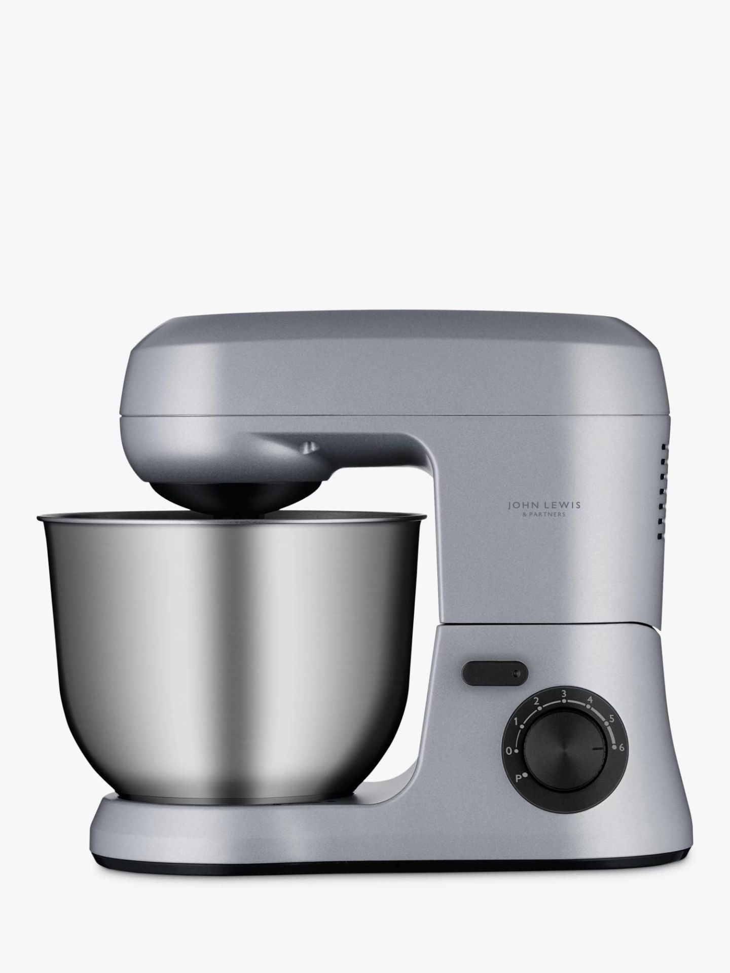 RRP £130 Boxed John Lewis And Partners 5 Litre Counter Top Stand Mixer In Stainless Steel