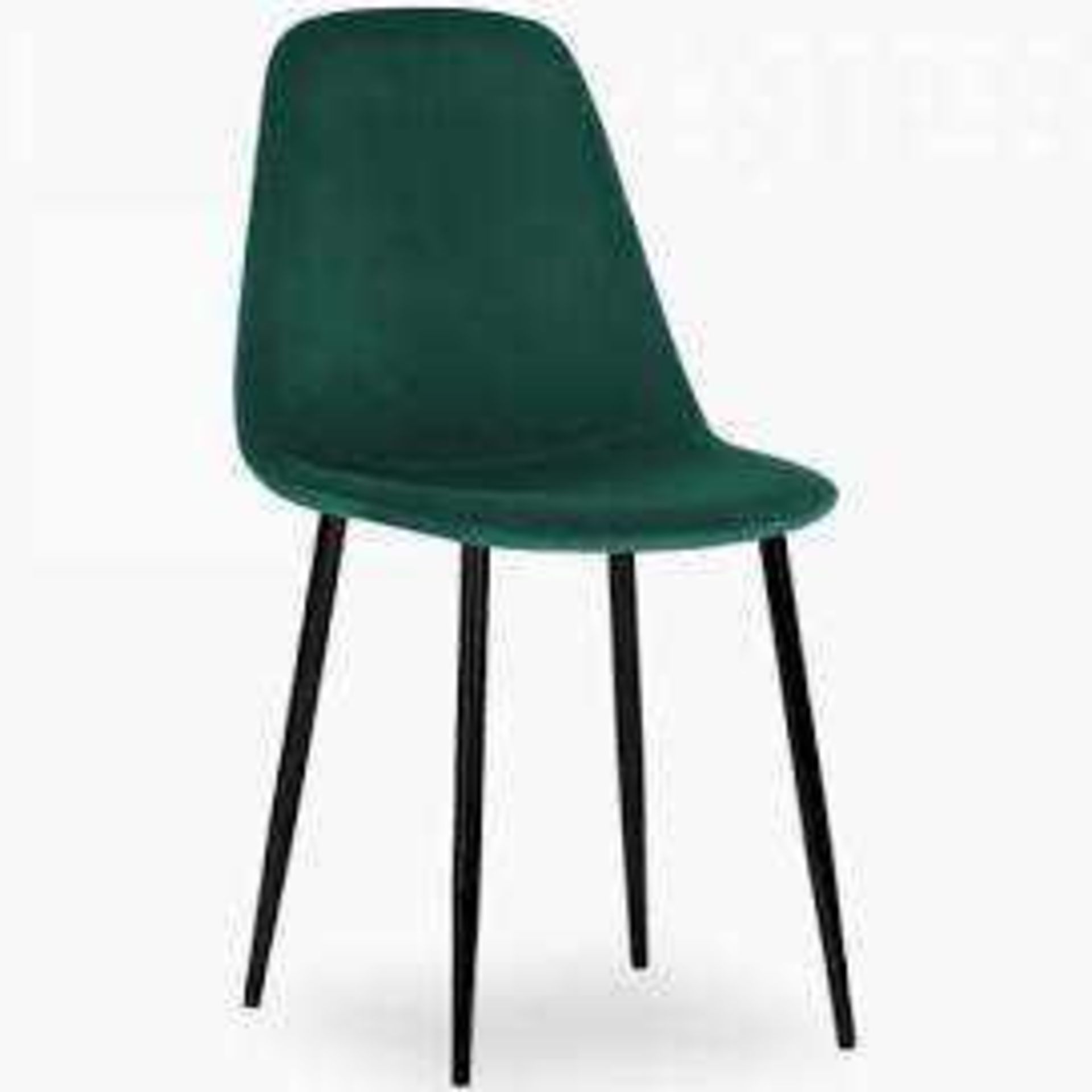 RRP £275 Boxed Pair Of Leon Dining Chairs In Green