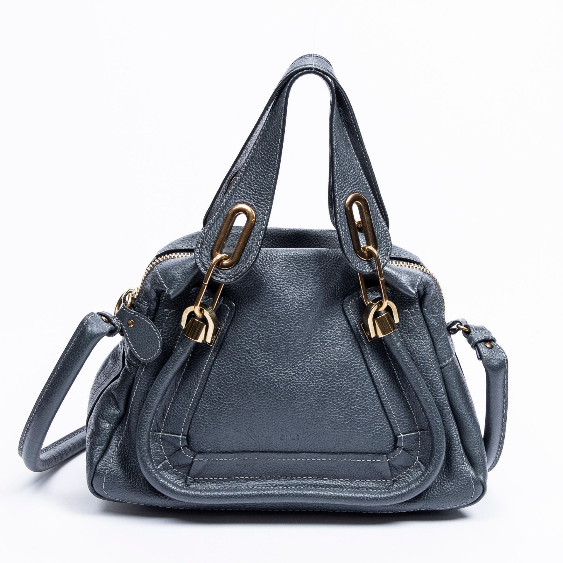 RRP £1690 Chloe Paraty Cade Blue Shoulder Bag AAQ7059 Grade A (Please Contact Us Direct For