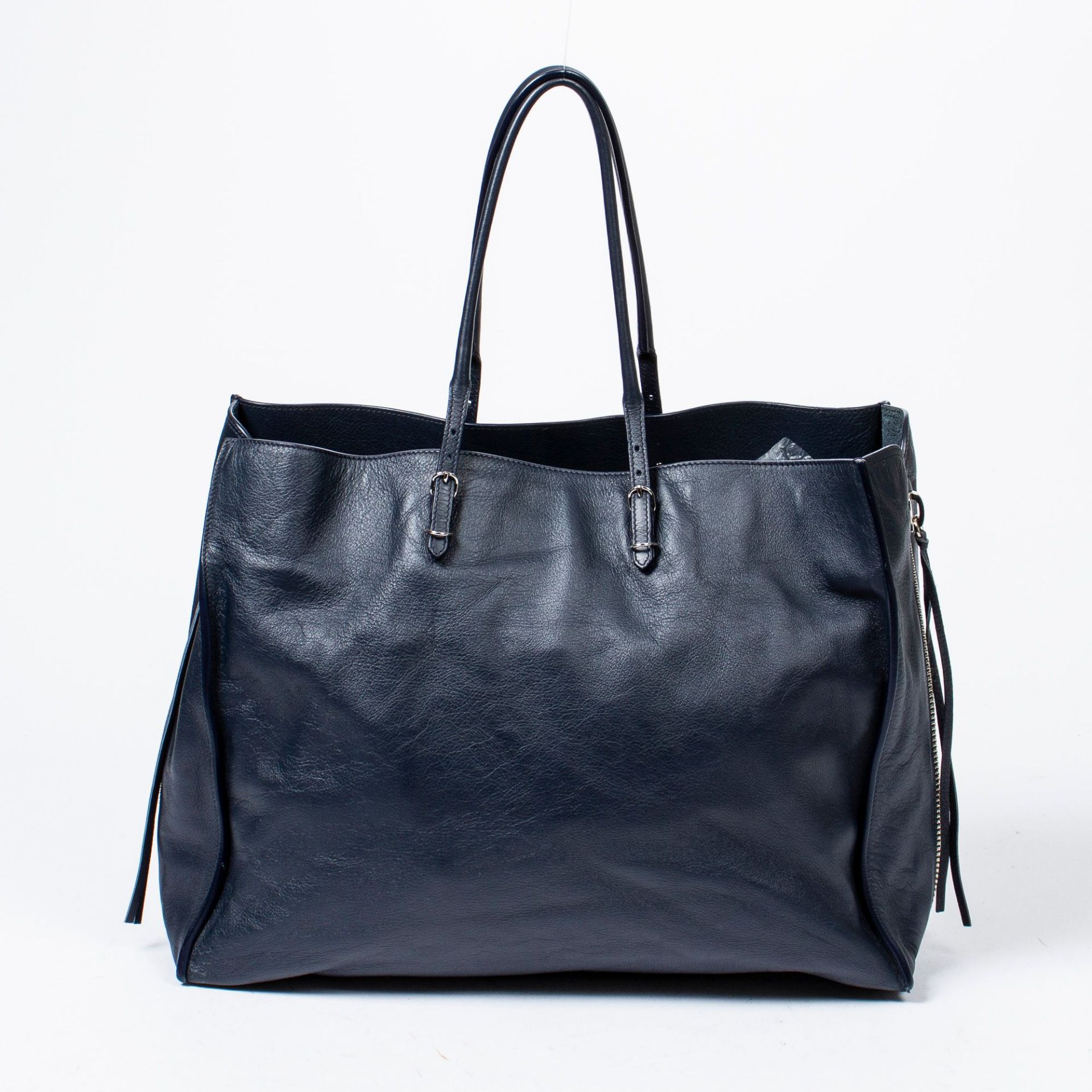 RRP £1910 Balenciaga Papier A4 Zip Around Tote Navy Blue - AAO7684 - Grade A - Please Contact Us - Image 4 of 4